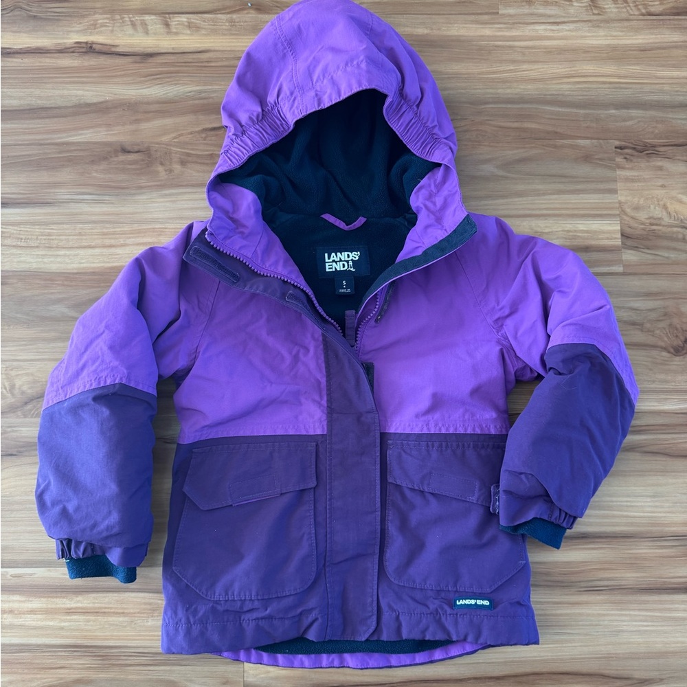 Girls Lands' End Winter Jacket (purple)